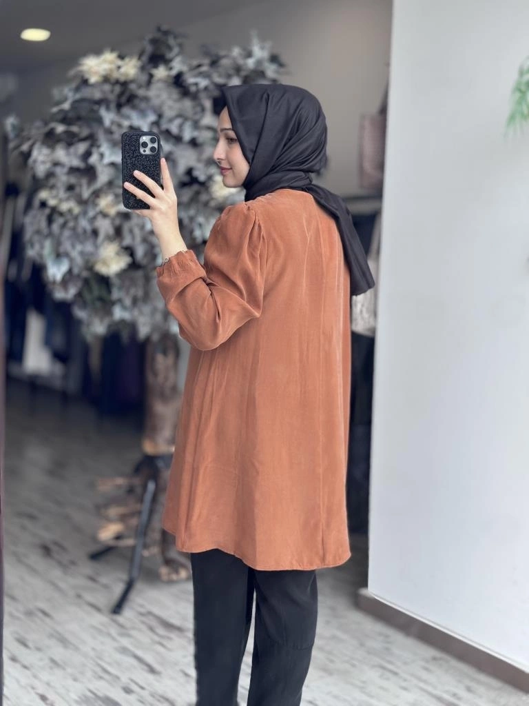 Misswhence Basic Cupra İpek Tunik 37025