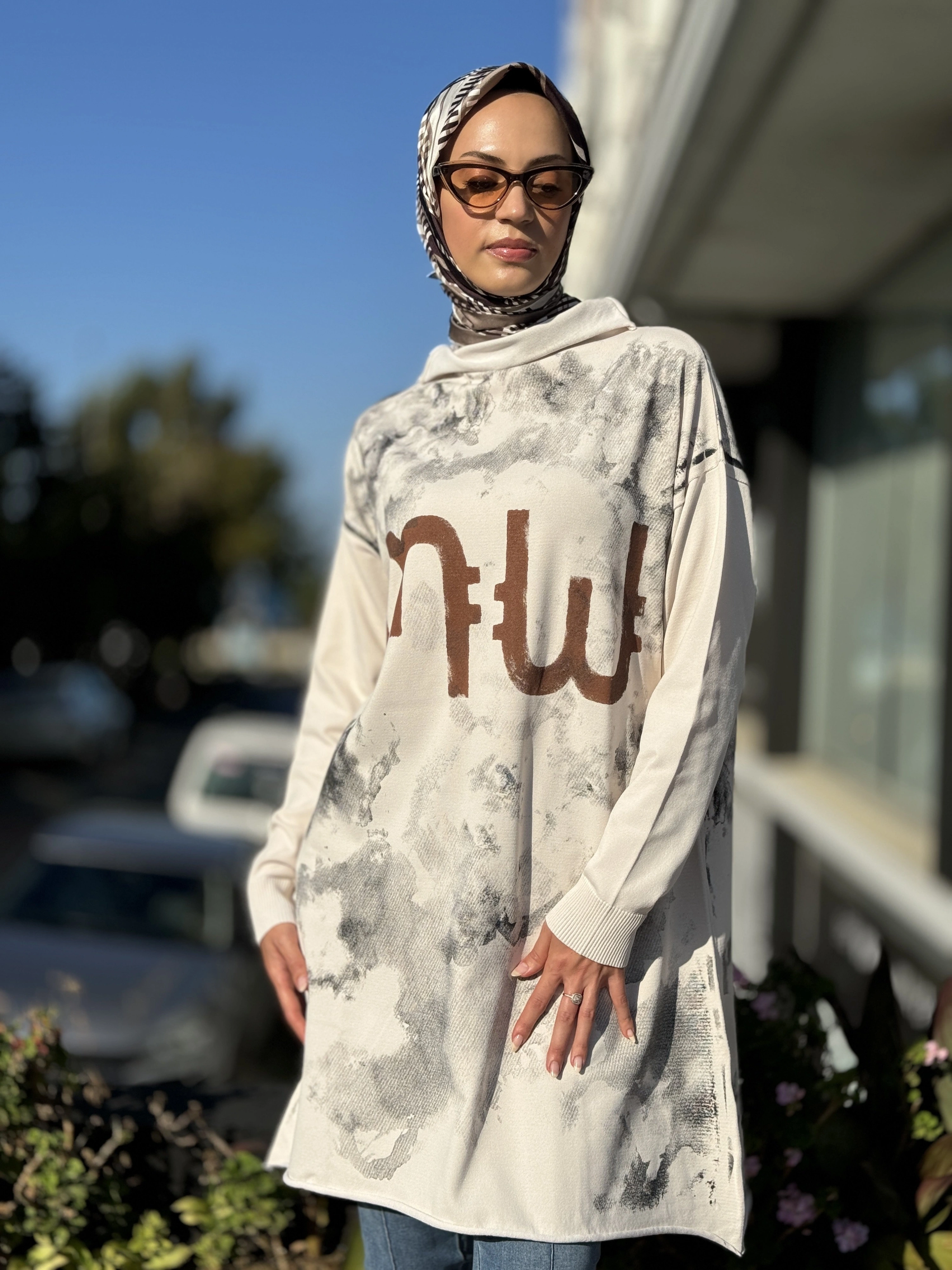 Misswhence Baskılı Triko Tunik 36021