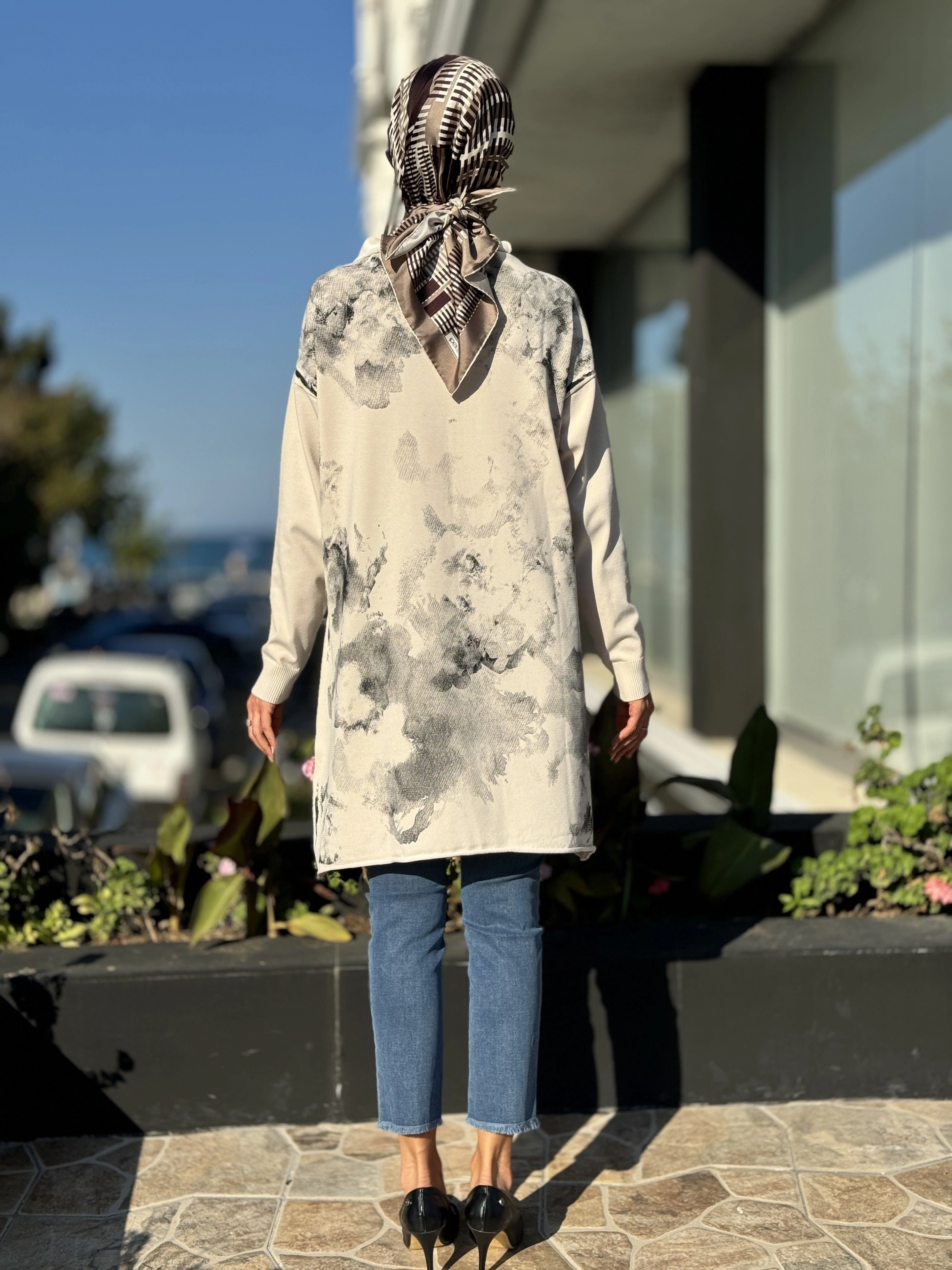 Misswhence Baskılı Triko Tunik 36021