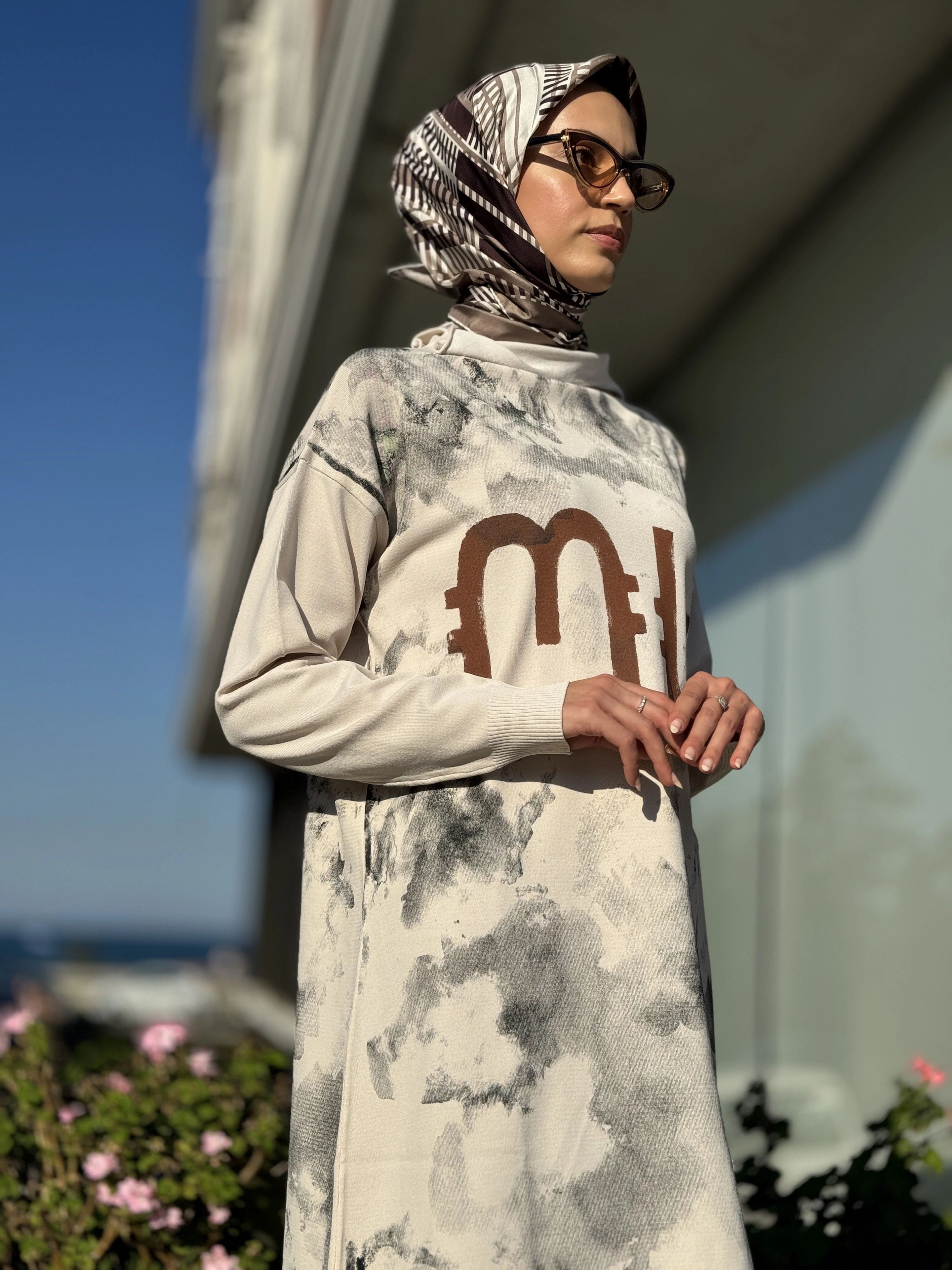 Misswhence Baskılı Triko Tunik 36021