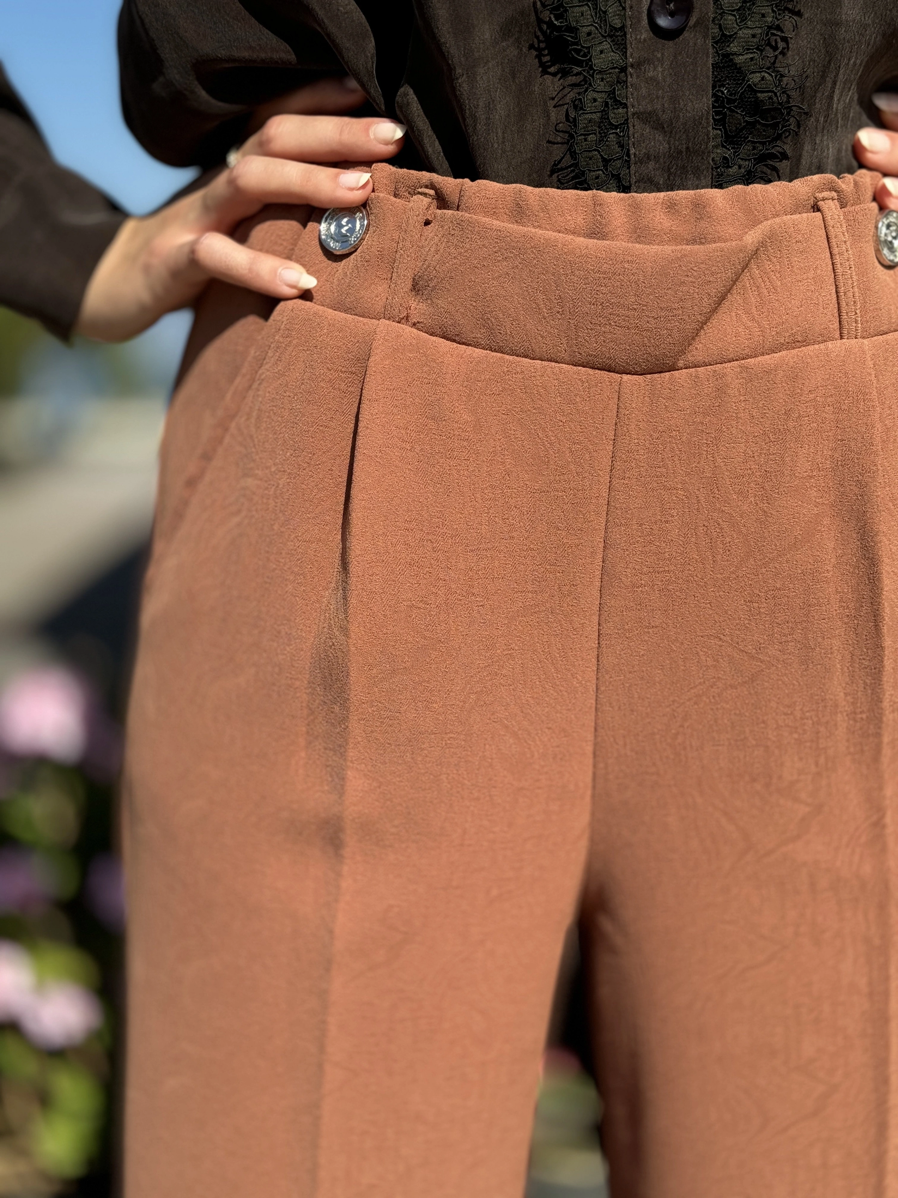 Misswhence Beli Lastikli Cepli Kalem Pantolon 36102