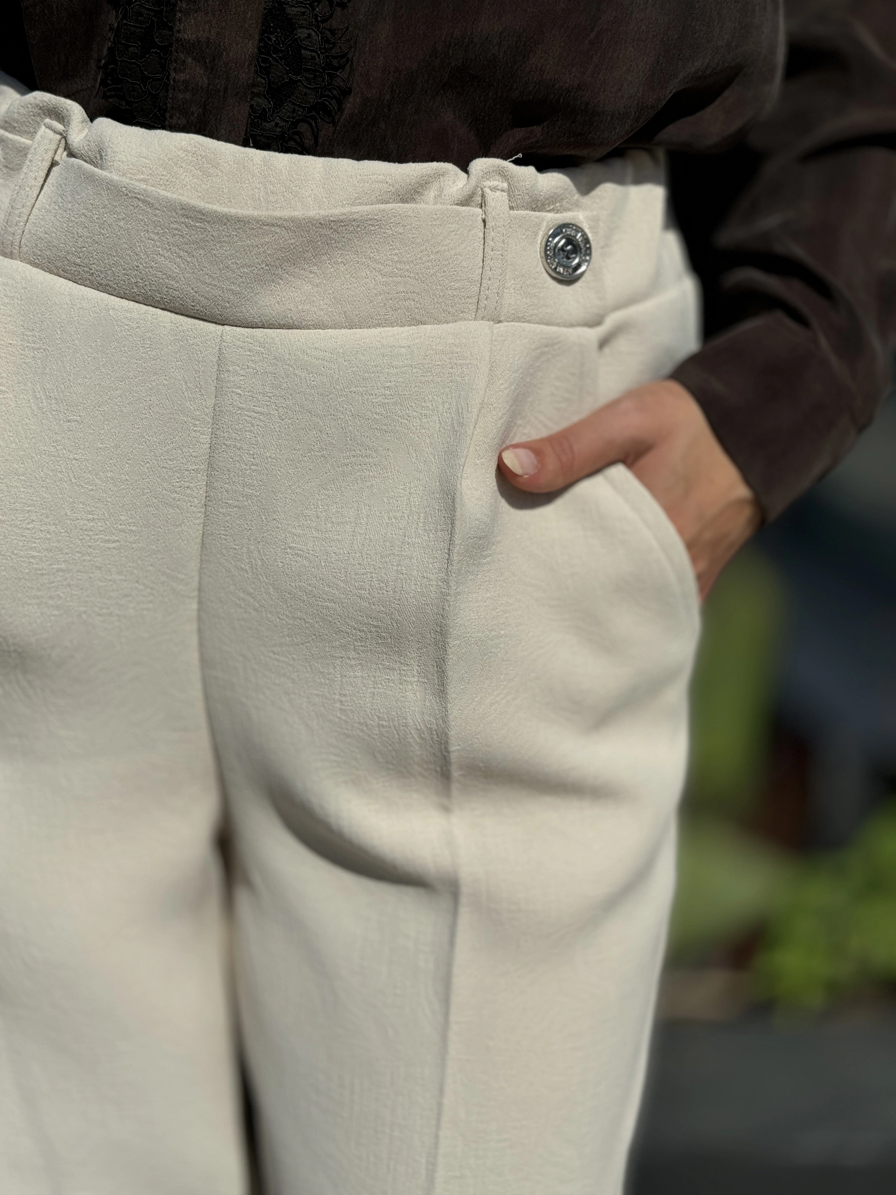 Misswhence Beli Lastikli Cepli Kalem Pantolon 36102