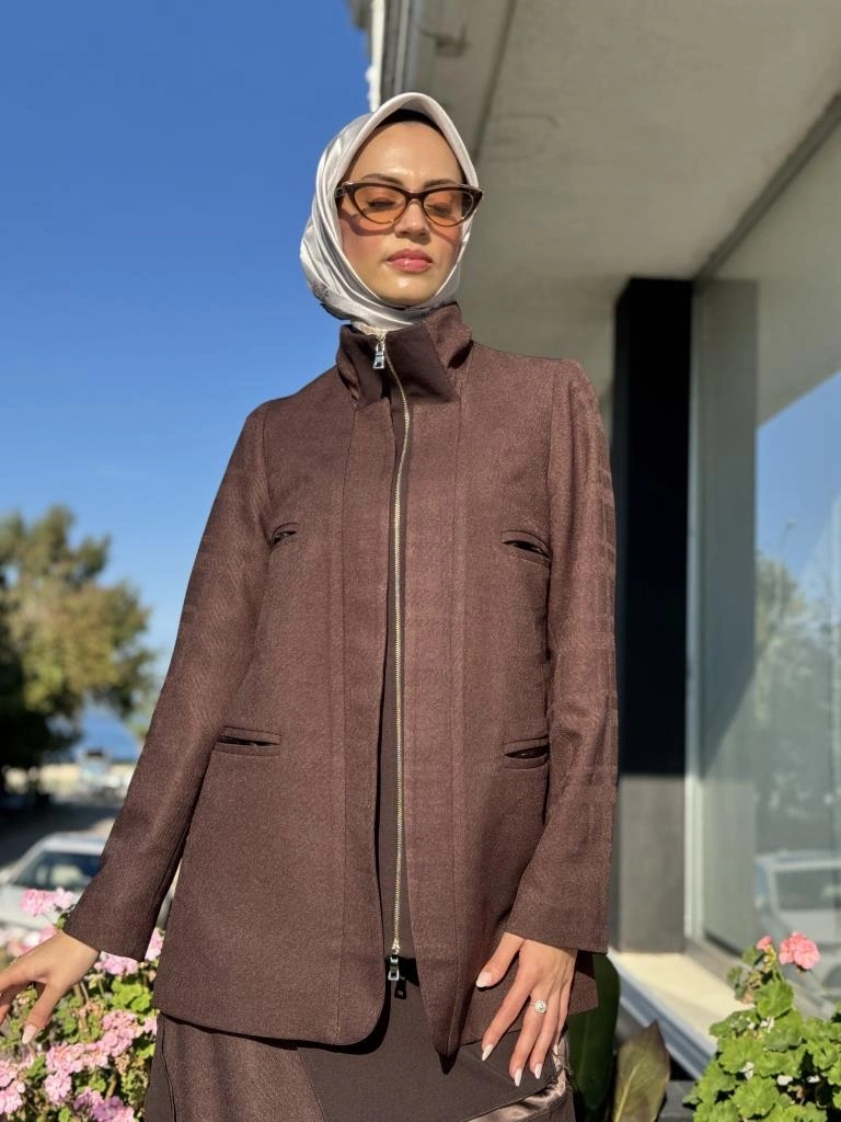 Misswhence Cep Detaylı Fermuarlı Ceket 36206