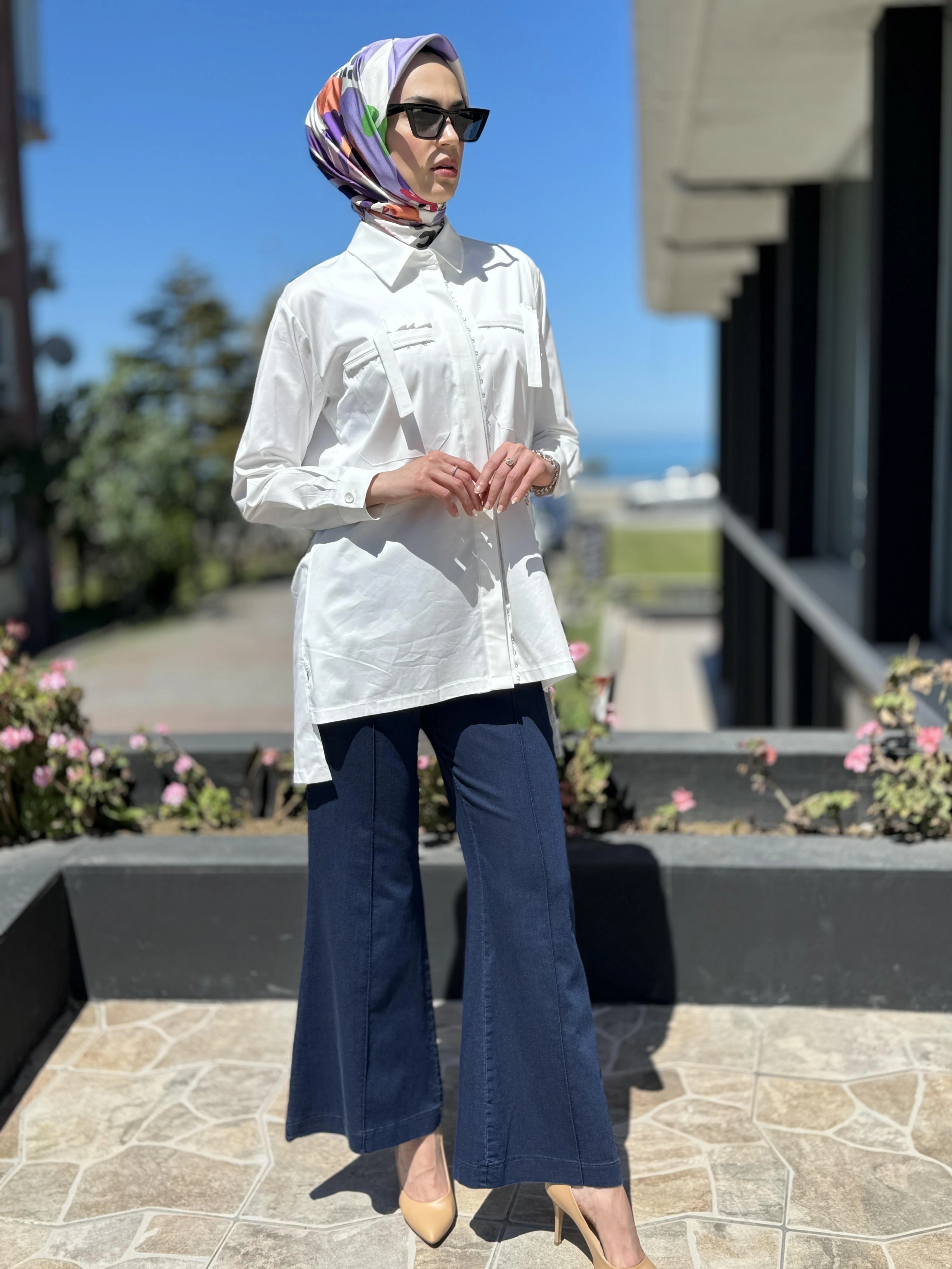 Misswhence Cep Detaylı Poplin Gömlek 35314