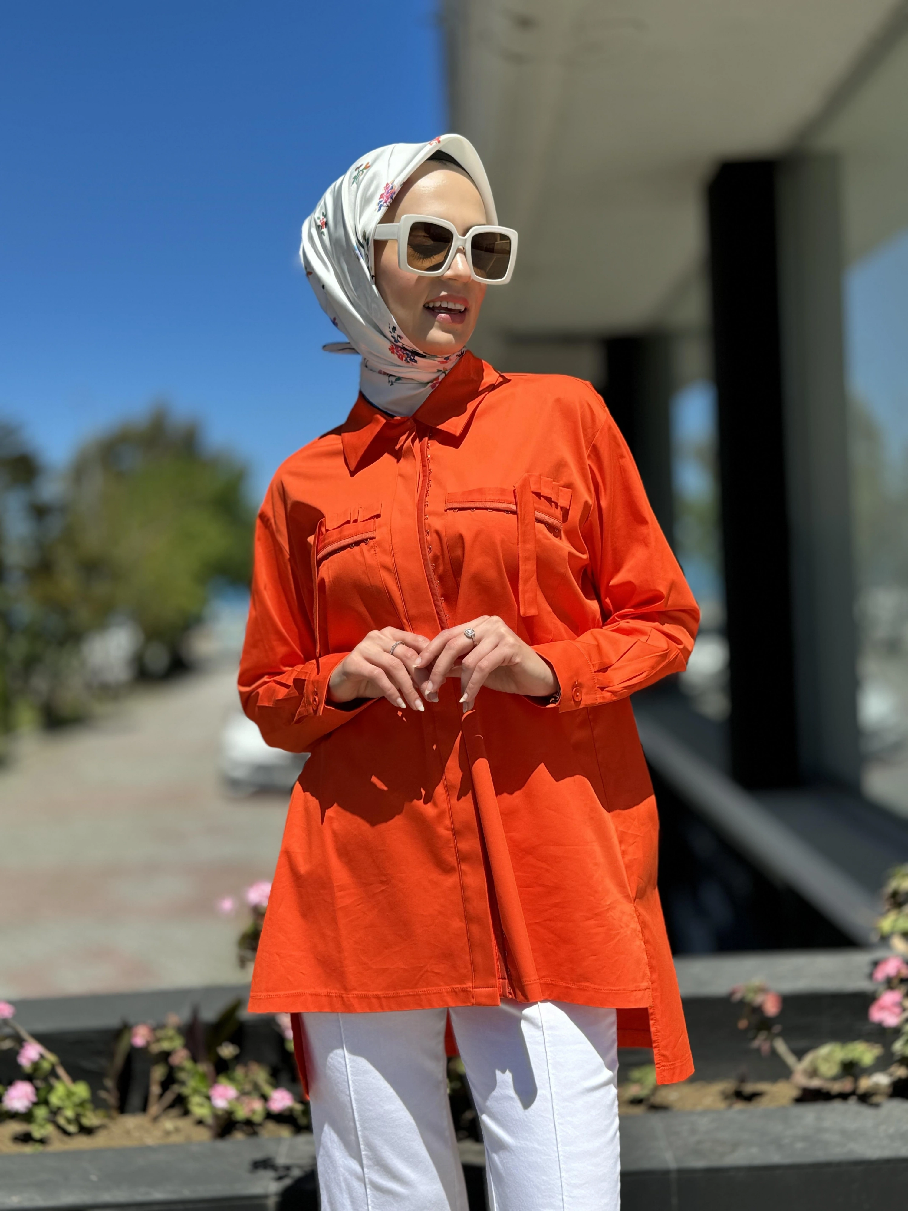 Misswhence Cep Detaylı Poplin Gömlek 35314