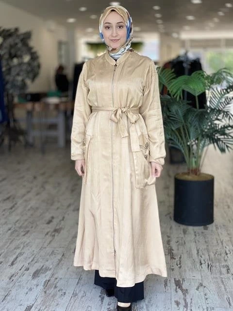 Misswhence Chanel Keten Bej Pardesü 33513