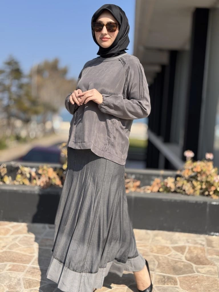 Misswhence Drape Detaylı Basic Bluz 37004