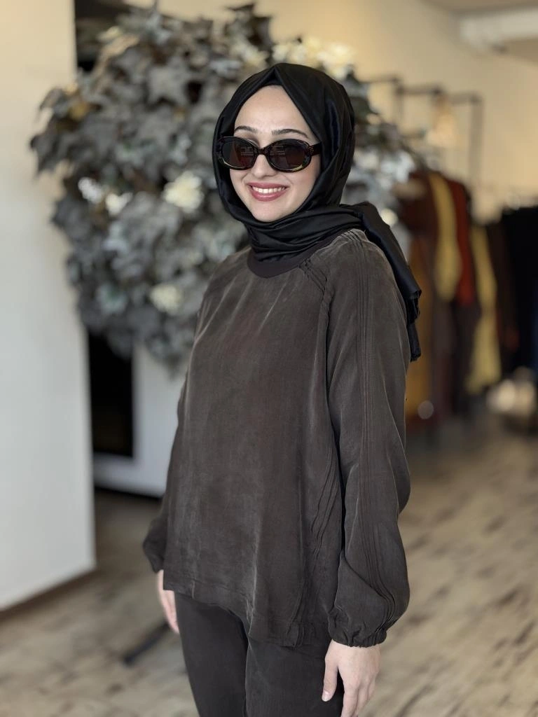 Misswhence Drape Detaylı Basic Bluz 37004