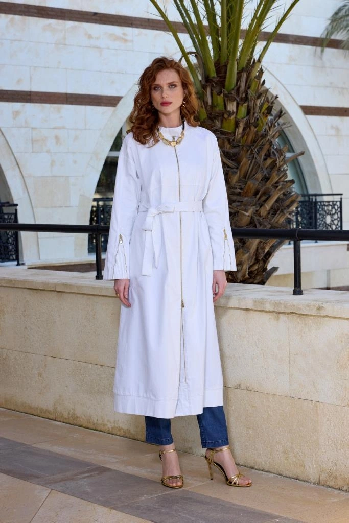 Misswhence Drape Detaylı Fermuarlı Kot Pardesü 37507