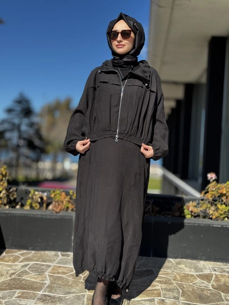 Misswhence Fermuarlı İpek Keten Ceket Etek Takım 37200