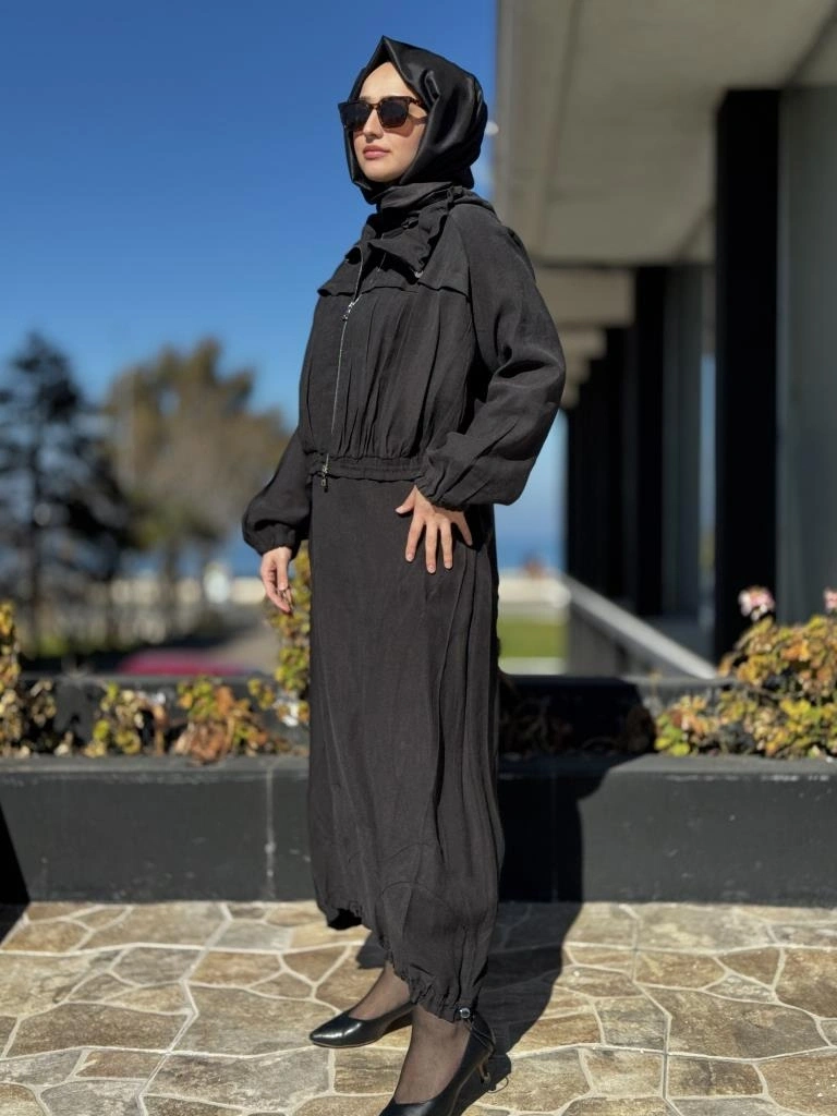 Misswhence Fermuarlı İpek Keten Ceket Etek Takım 37200