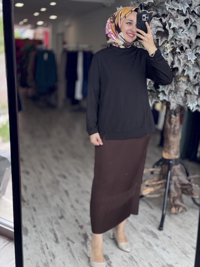 Misswhence Fermuarlı Pliseli Etek 37921