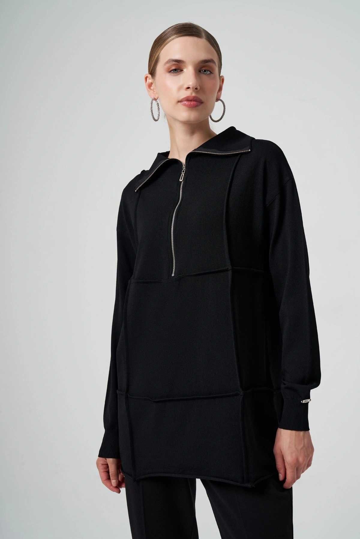 Misswhence Fermuarlı Triko Tunik 36013