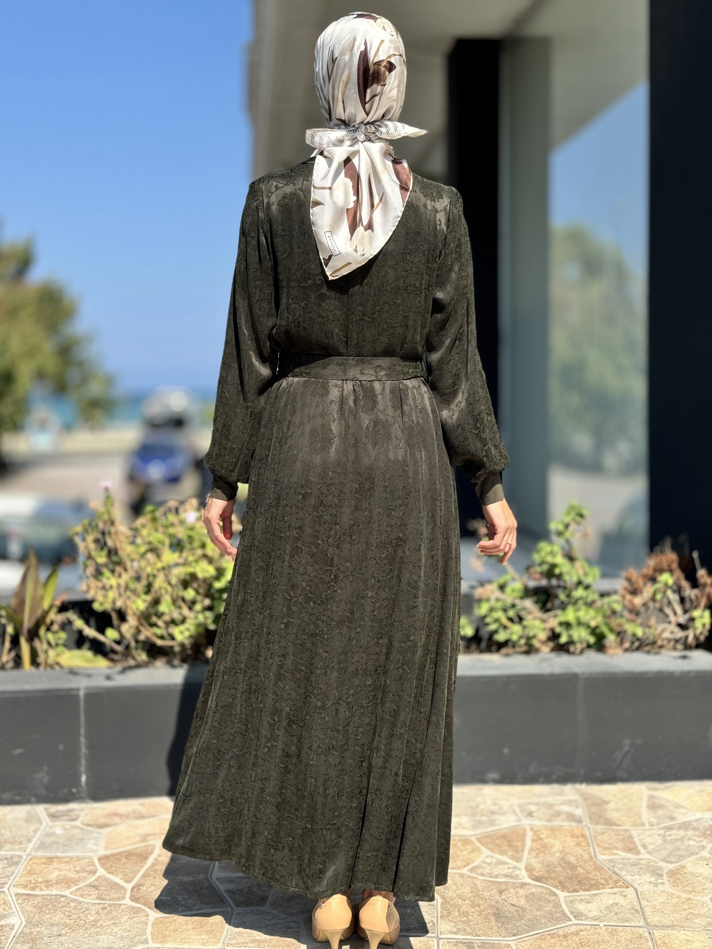 Misswhence Gül Detaylı İpek Elbise 36800