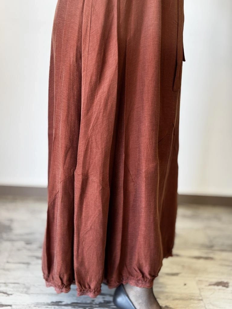 Misswhence Güpür Detaylı İpek Keten Elbise 37831