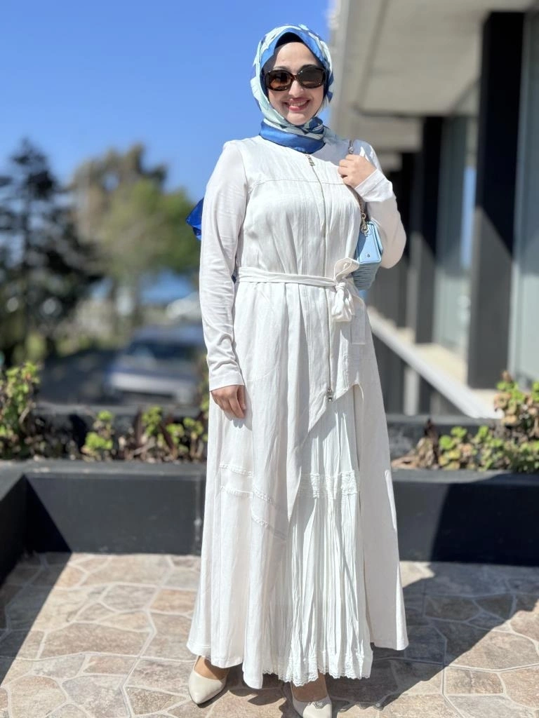 Misswhence İkili Chanel Keten Elbise 37806