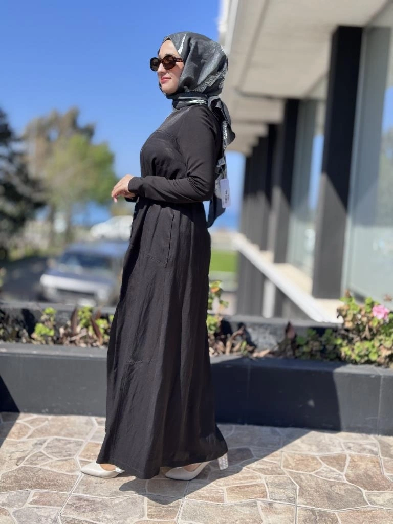 Misswhence İkili Chanel Keten Elbise 37806