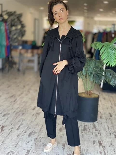 MİSSWHENCE KAPÜŞONLU İNCE ÖRME KAP PANTOLON TAKIM 33407