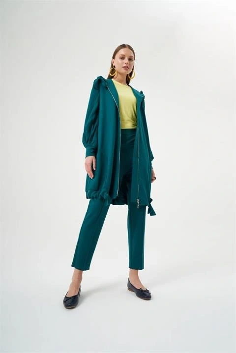 MİSSWHENCE KAPÜŞONLU İNCE ÖRME KAP PANTOLON TAKIM 33407