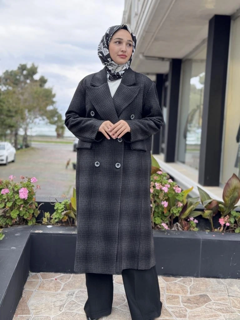 Misswhence Kaşmir Siyah Pardesü 34509