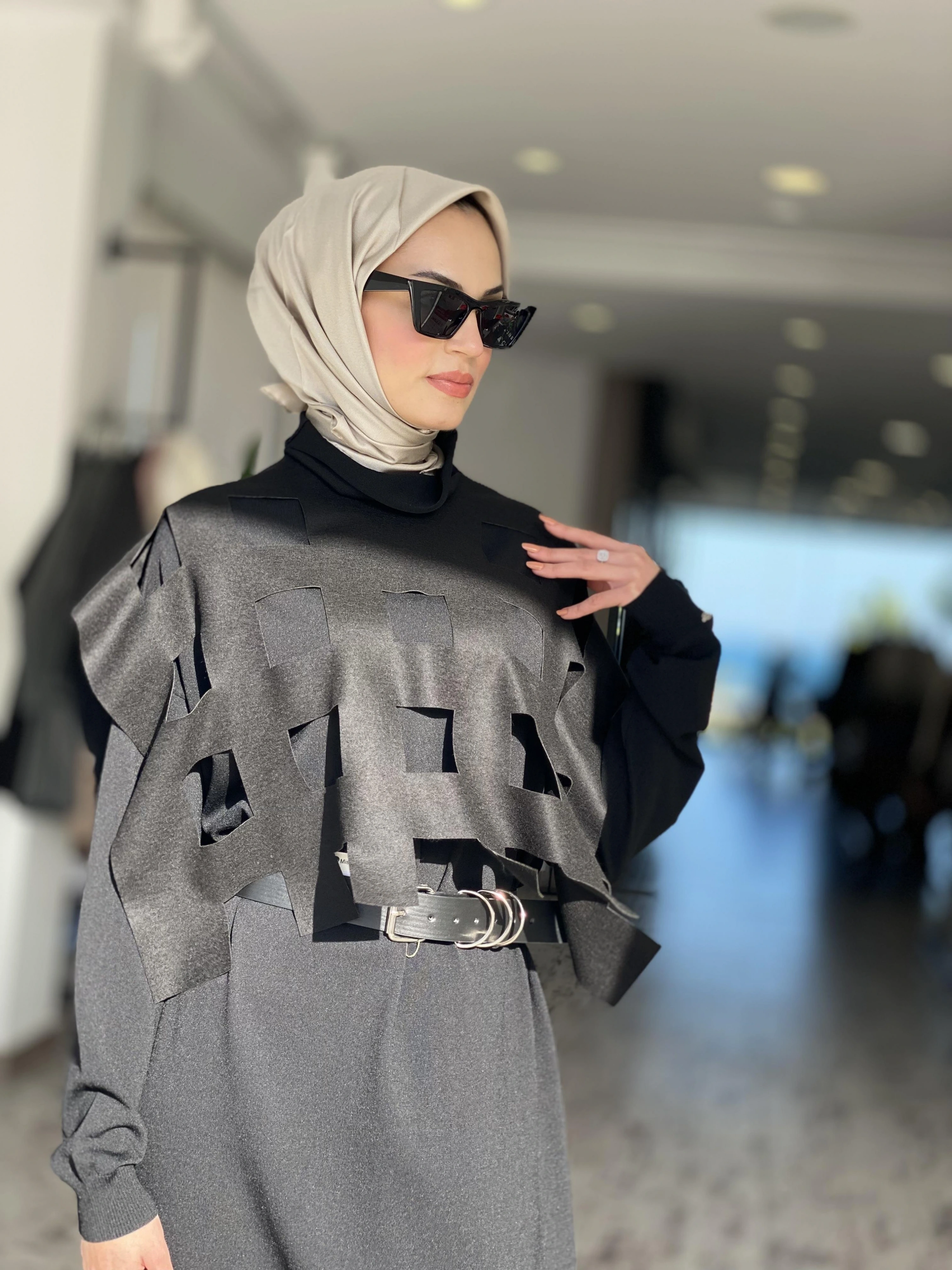 Misswhence Keçe Bolero Detaylı Triko Elbise 34801