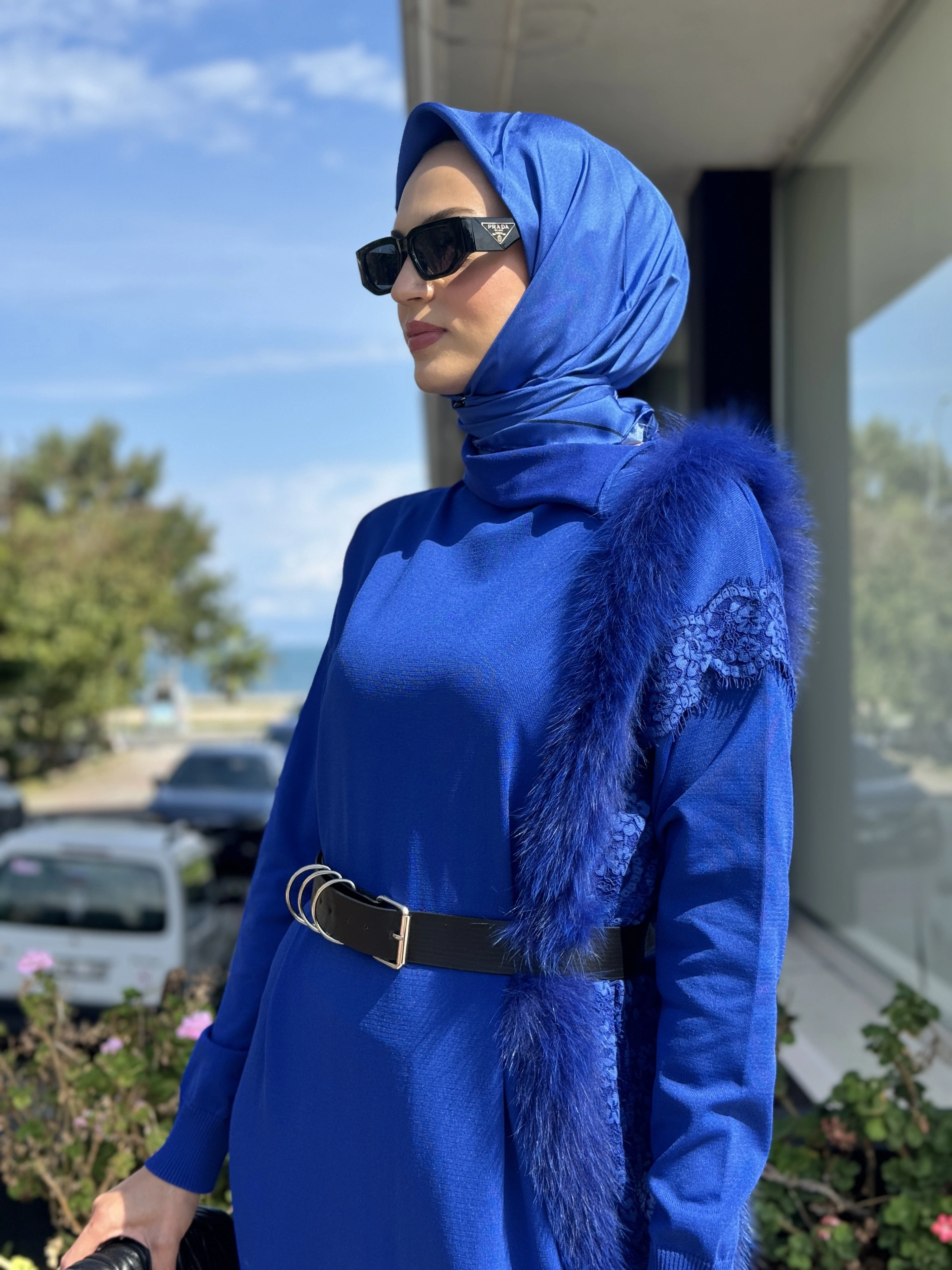 Misswhence Kürk Detaylı Triko Elbise 36805