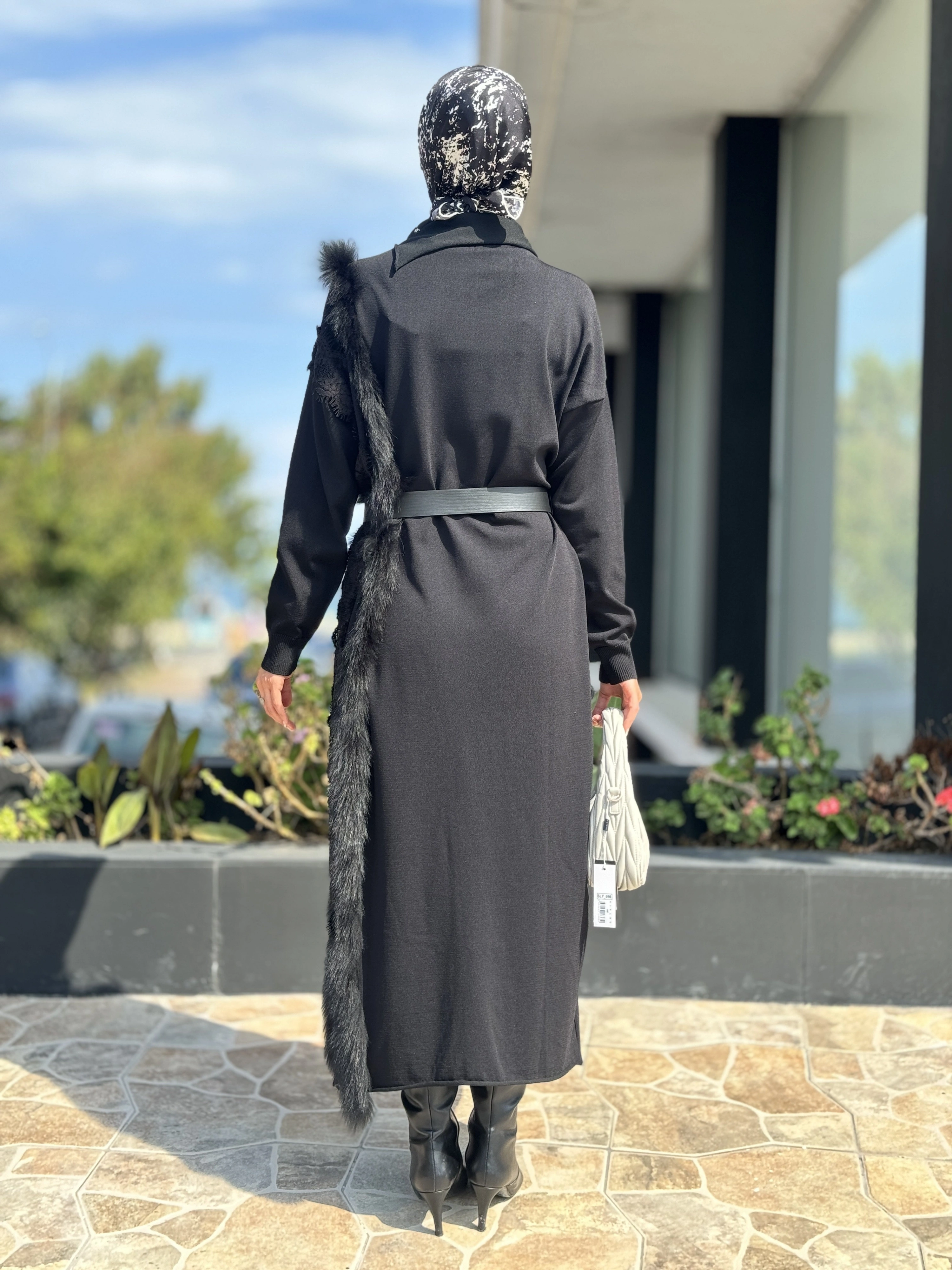 Misswhence Kürk Detaylı Triko Elbise 36805