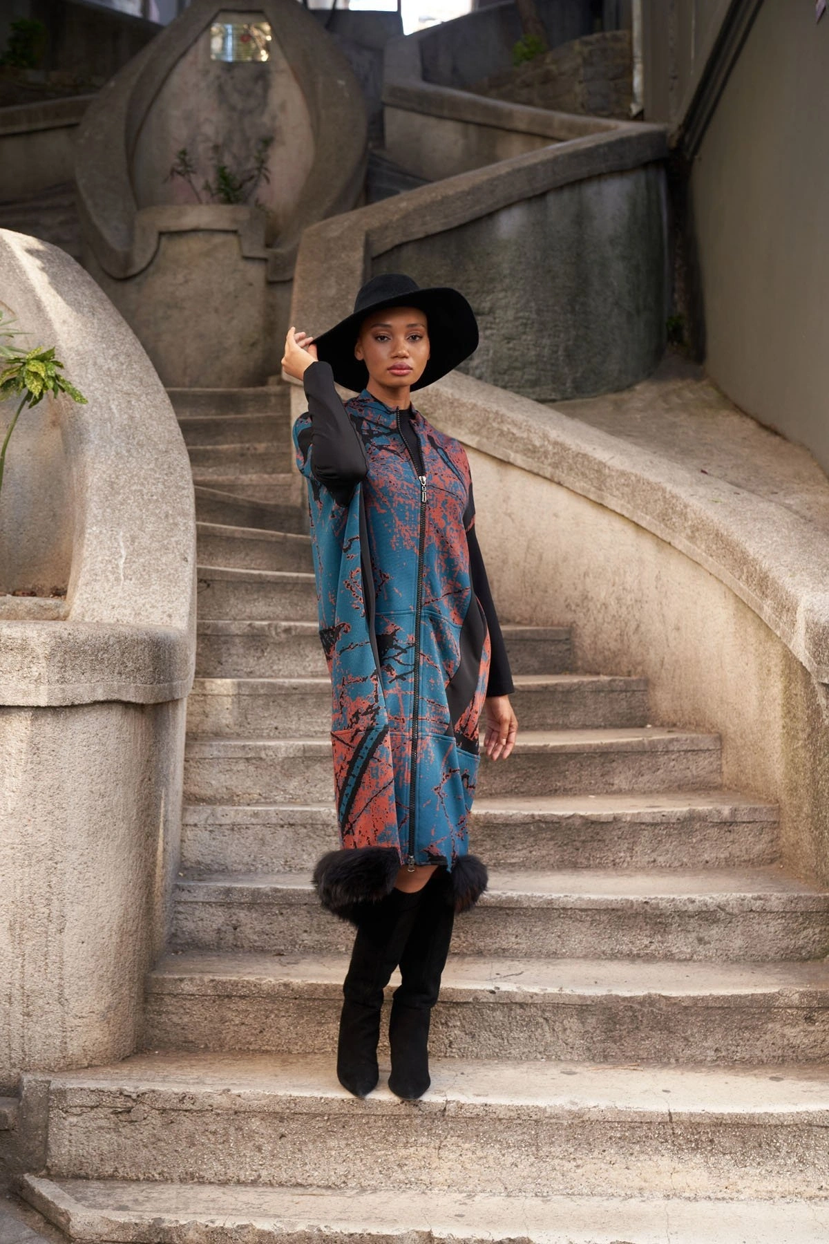 Misswhence Kürklü Triko Kap 36406