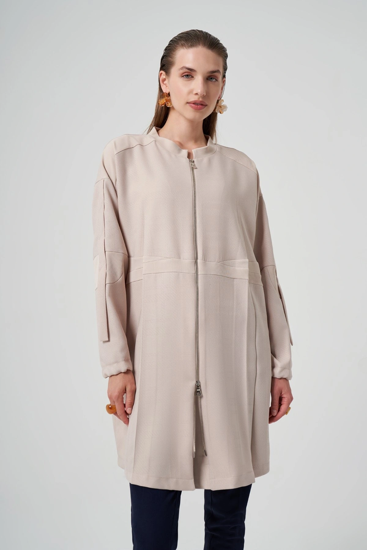 Misswhence Mevsimlik Fermuarlı Gömlek Ceket 36407