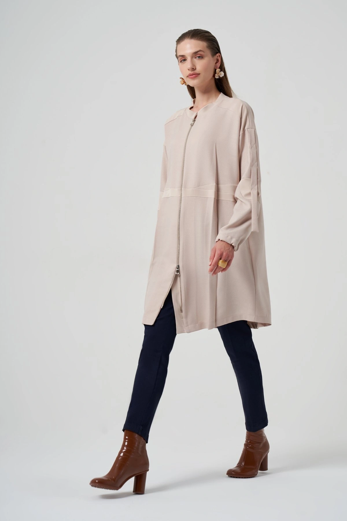 Misswhence Mevsimlik Fermuarlı Gömlek Ceket 36407