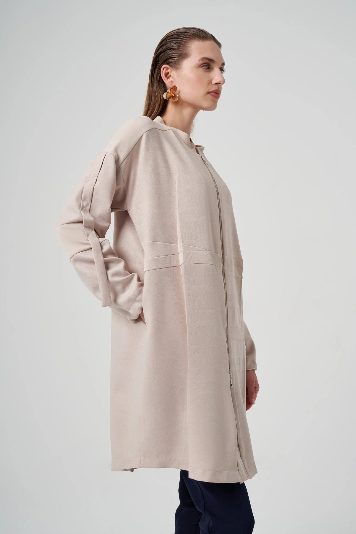 Misswhence Mevsimlik Fermuarlı Gömlek Ceket 36407