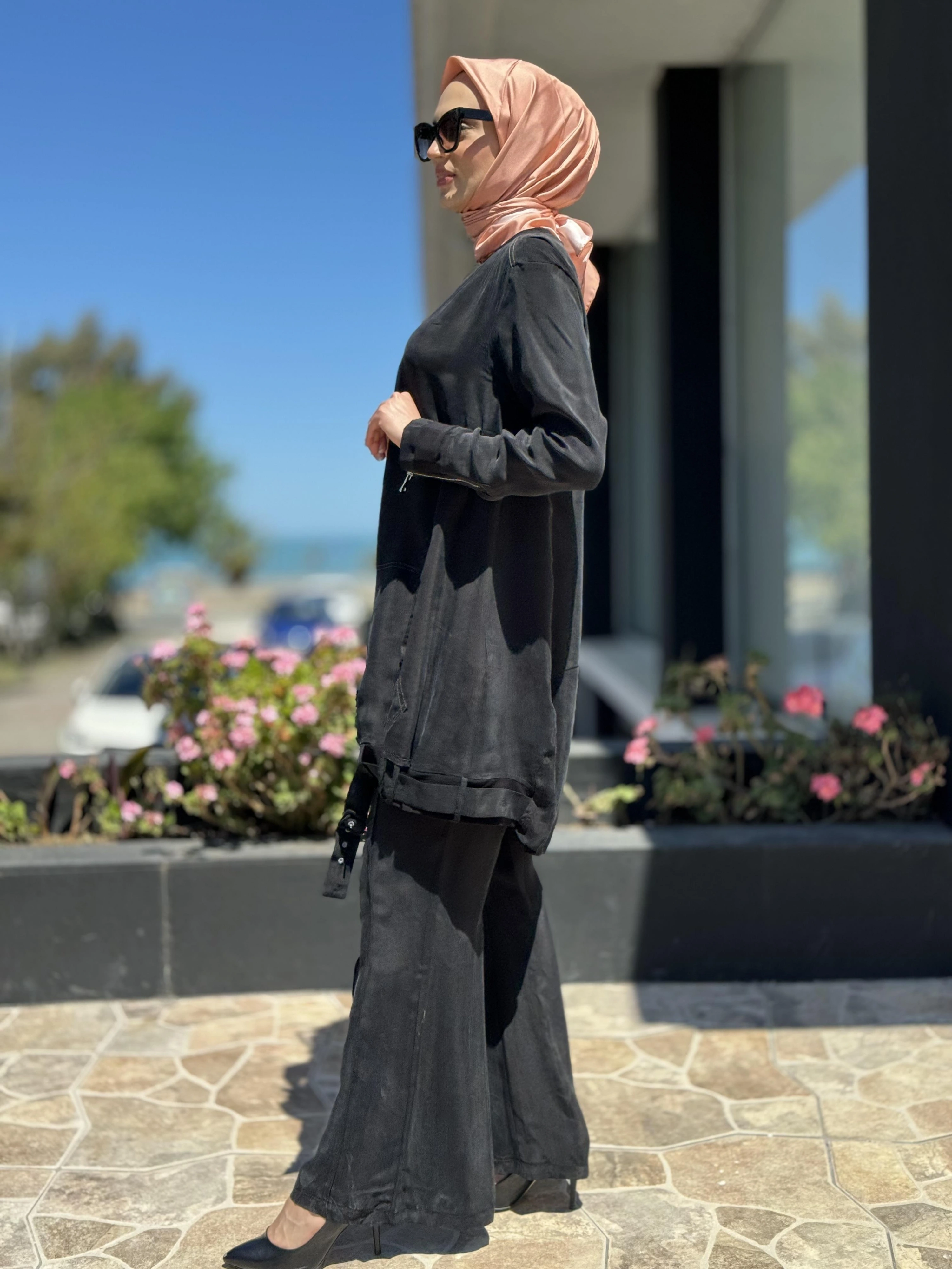 Misswhence Önü Dikiş Detaylı İspanyol Cupra İpek Pantolon 35122