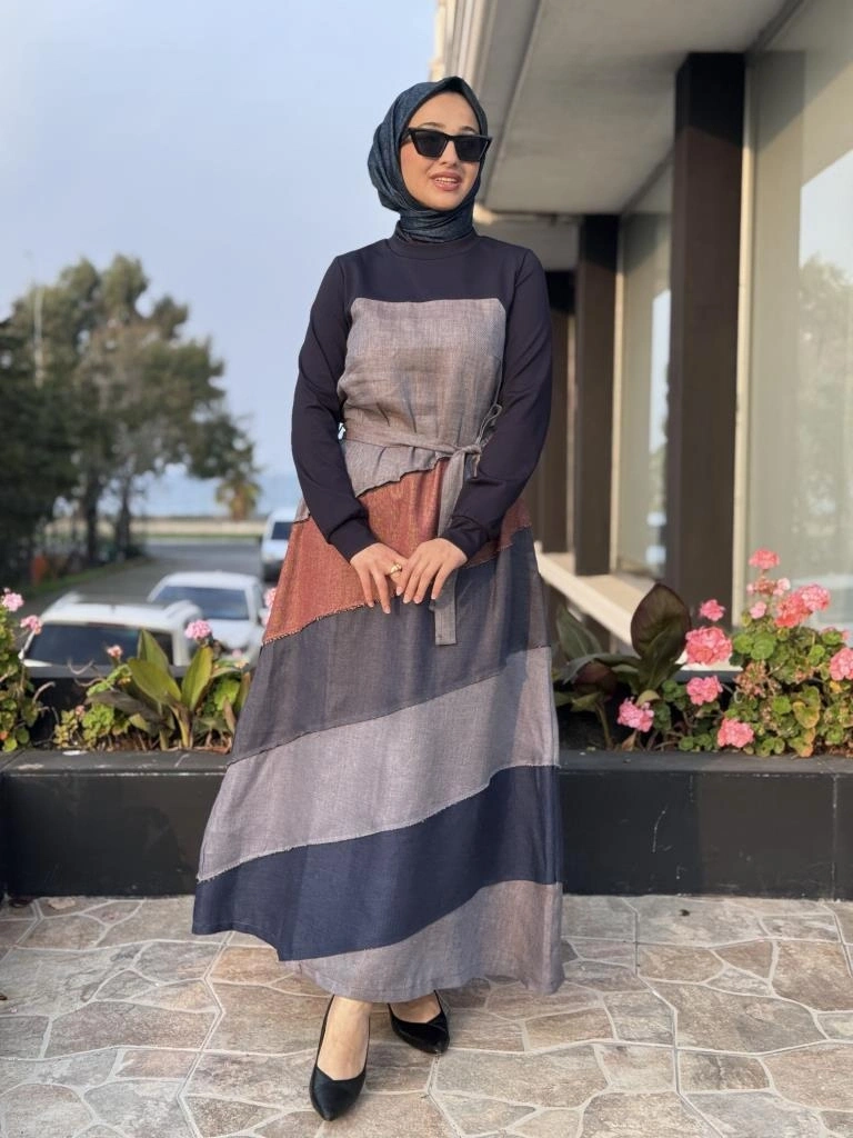 Misswhence Patcwork Elbise 38832