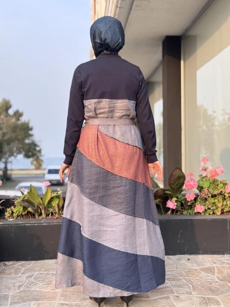 Misswhence Patcwork Elbise 38832