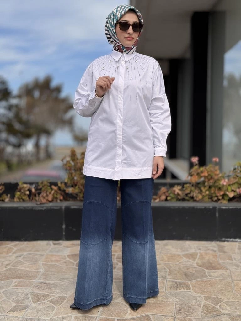 Misswhence Renk Geçişli Likralı Tensel Kot Pantolon 37100