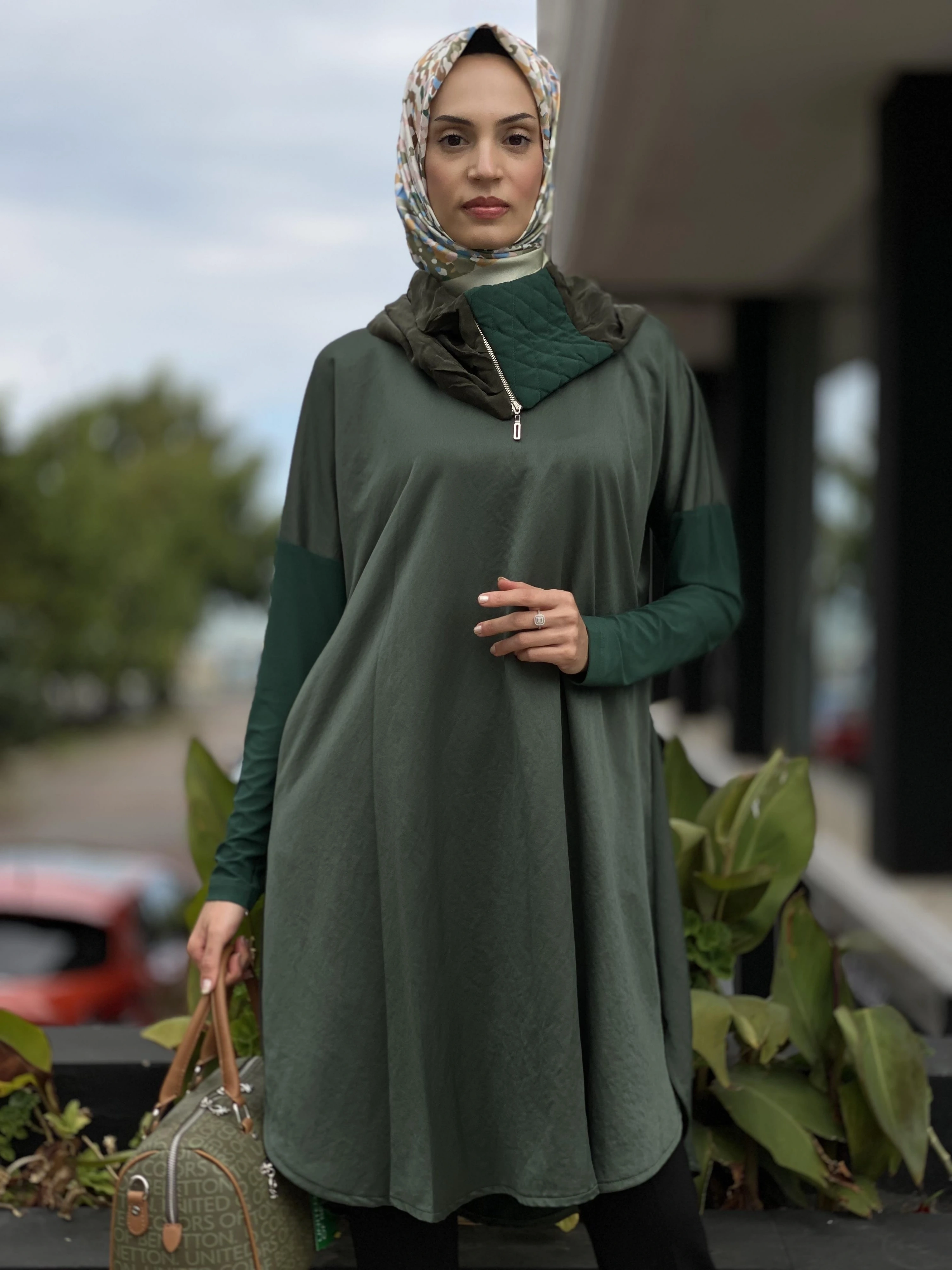 Misswhence Sırtı Fermuarlı Şal Yaka Viscon Tunik 34030