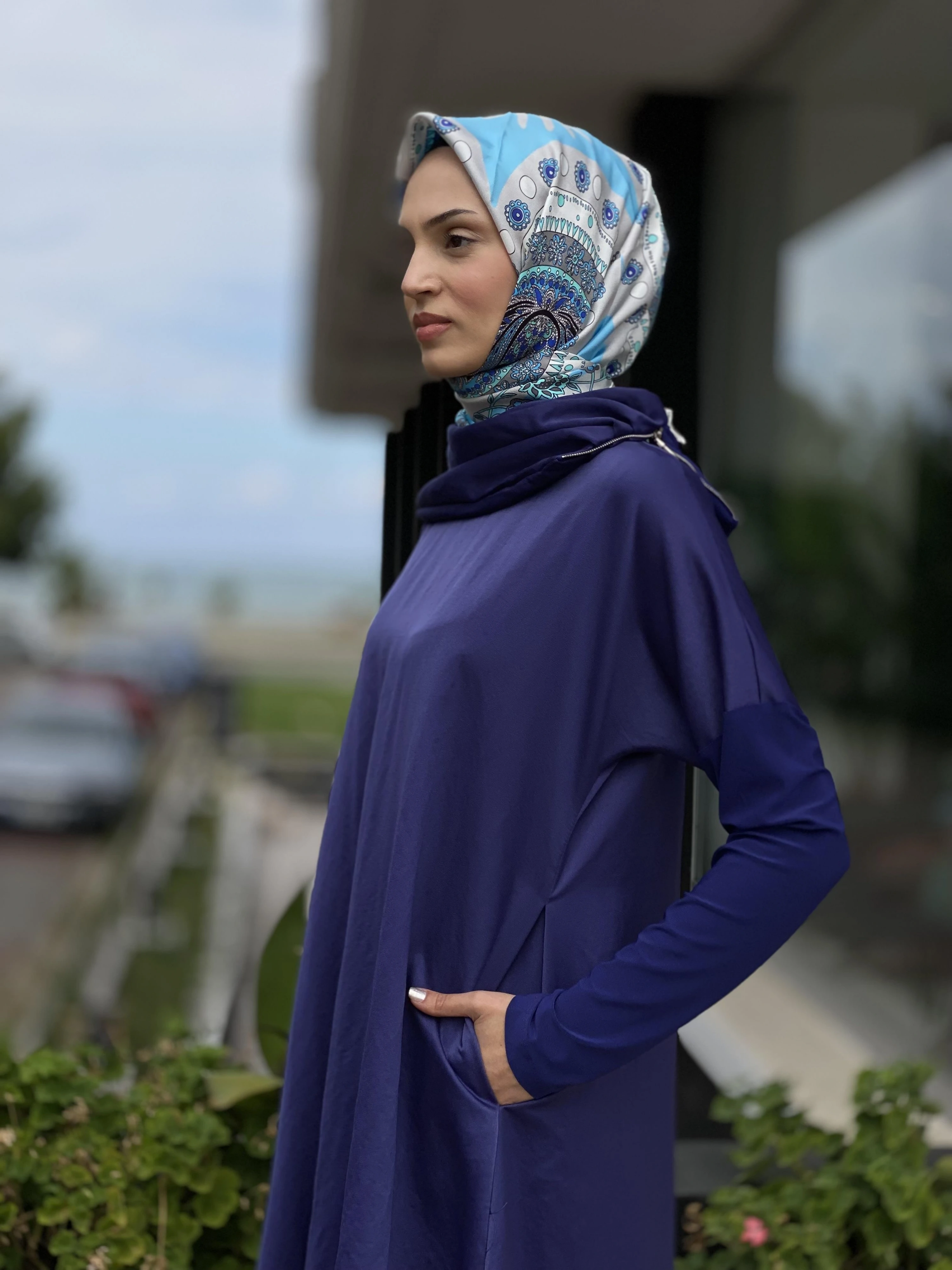 Misswhence Sırtı Fermuarlı Şal Yaka Viscon Tunik 34030