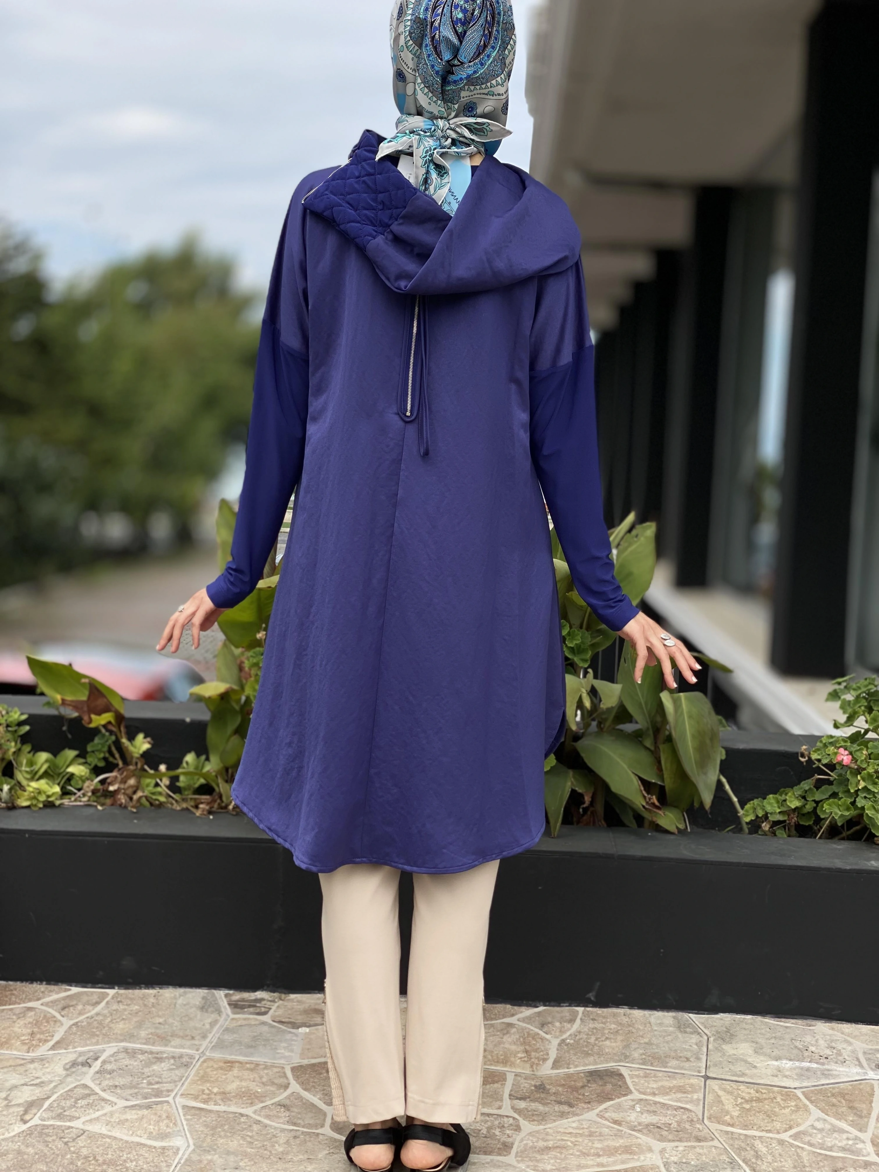 Misswhence Sırtı Fermuarlı Şal Yaka Viscon Tunik 34030