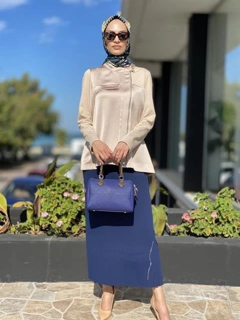 Misswhence Yandan Fermuarlı Pliseli Etek ( KİREMİT-YEŞİL VE ZÜMRÜT İÇİN GEÇERLİ)34903