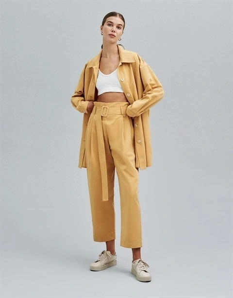 Oooq Tek Pili Pantolon (23FW324)