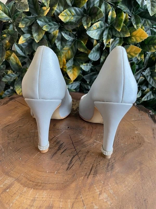 Pierre Cardin Önü ve Topuğu Taşlı Gri Stiletto 52610