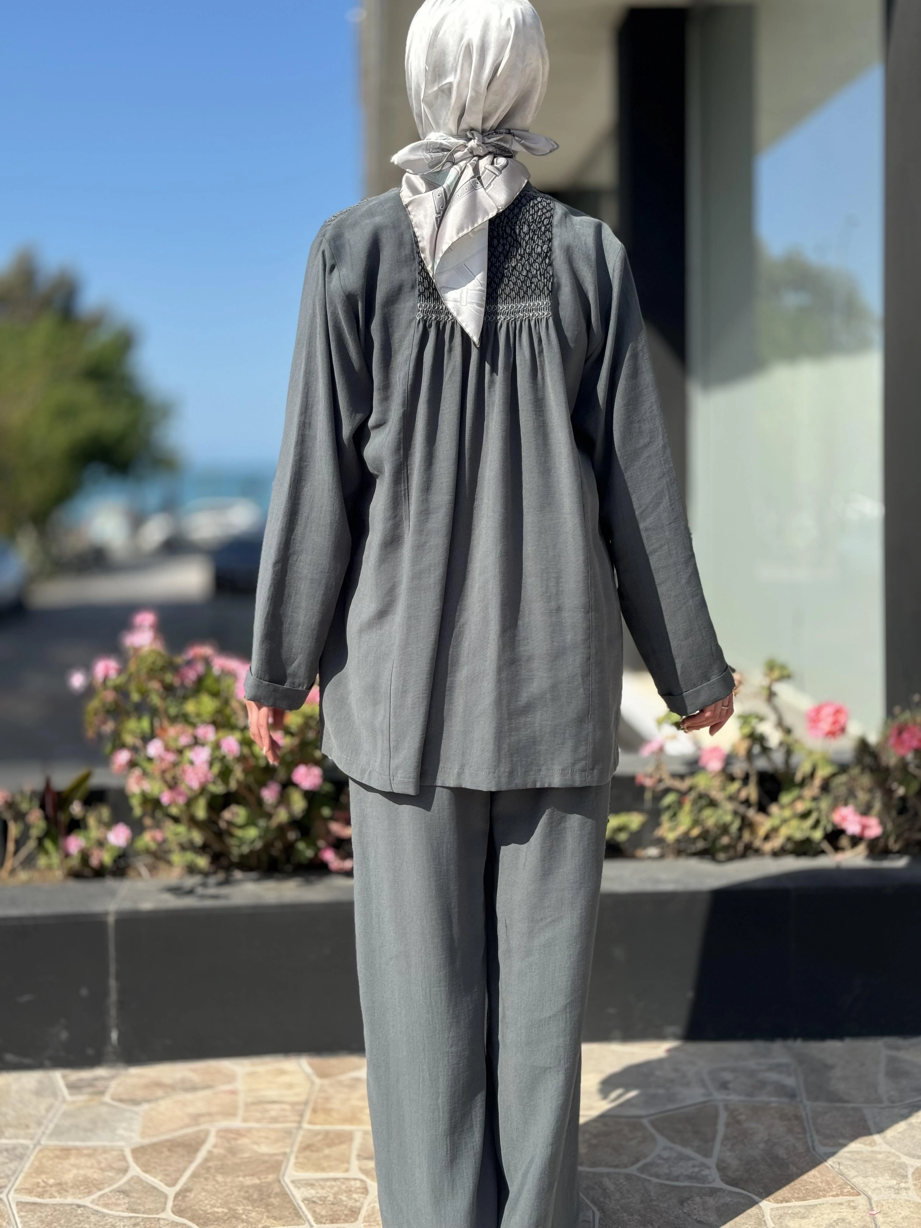 QOOQ Kroşeta Keten Ceket / Kimono 24SS604