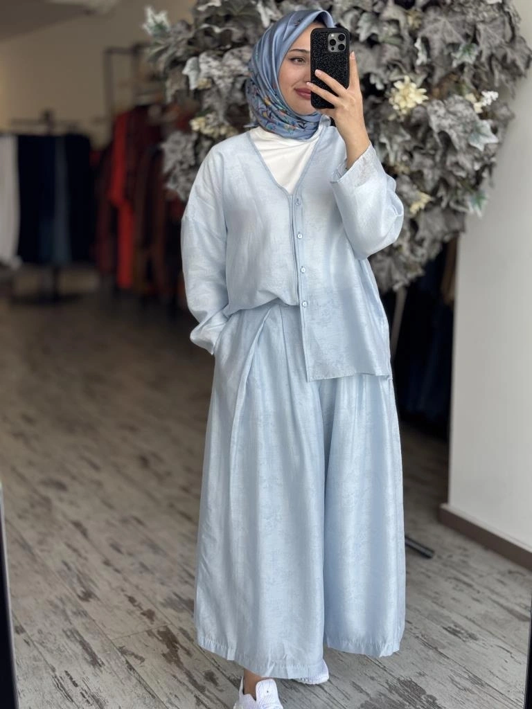 QooQ Store Azur Kimono Pantolon Takım 25SS626