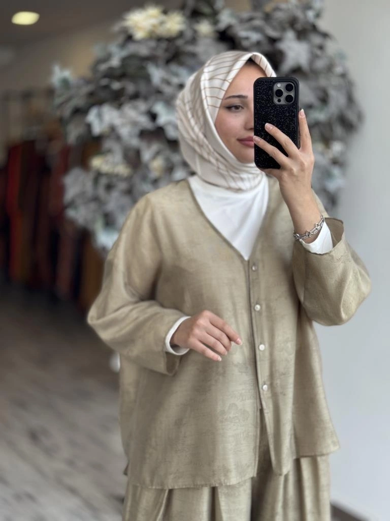 QooQ Store Azur Kimono Pantolon Takım 25SS626