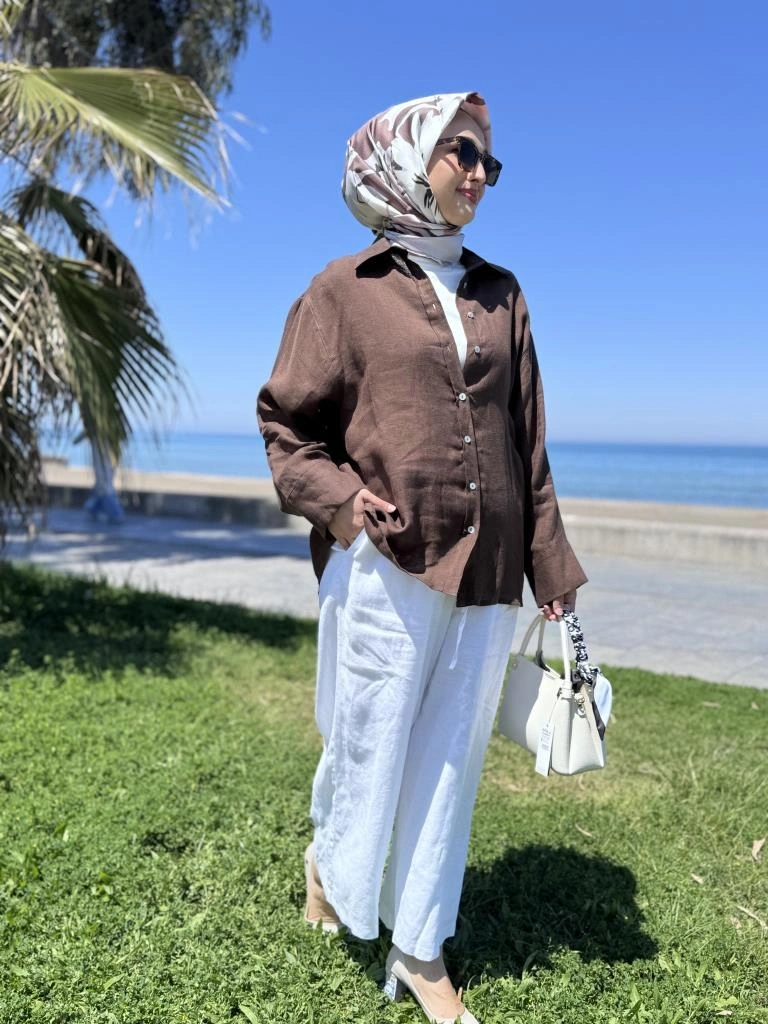 QooQ Store Lin Keten Gömlek 25SS212