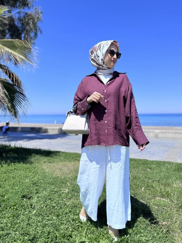 QooQ Store Lin Keten Gömlek 25SS212