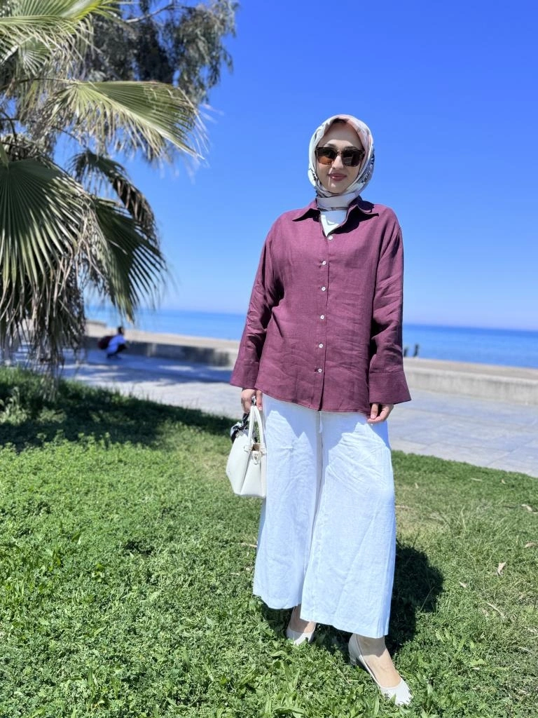 QooQ Store Lin Keten Gömlek 25SS212