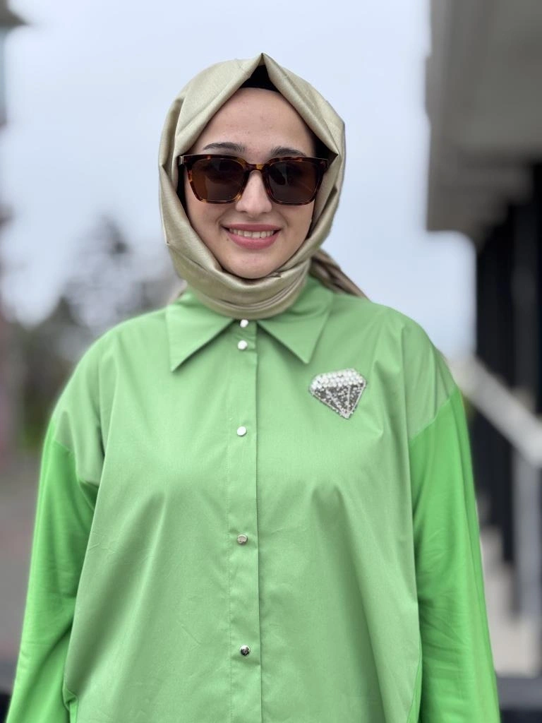 Qupra Çıtçıtlı Modal Poplin Tunik Pantolon Takım WAB82011