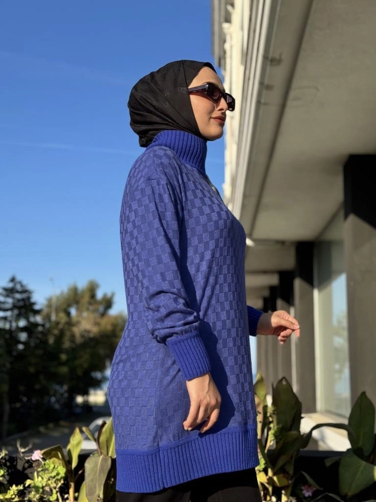 Qupra Damalı Lotte Triko Tunik QAZ74029