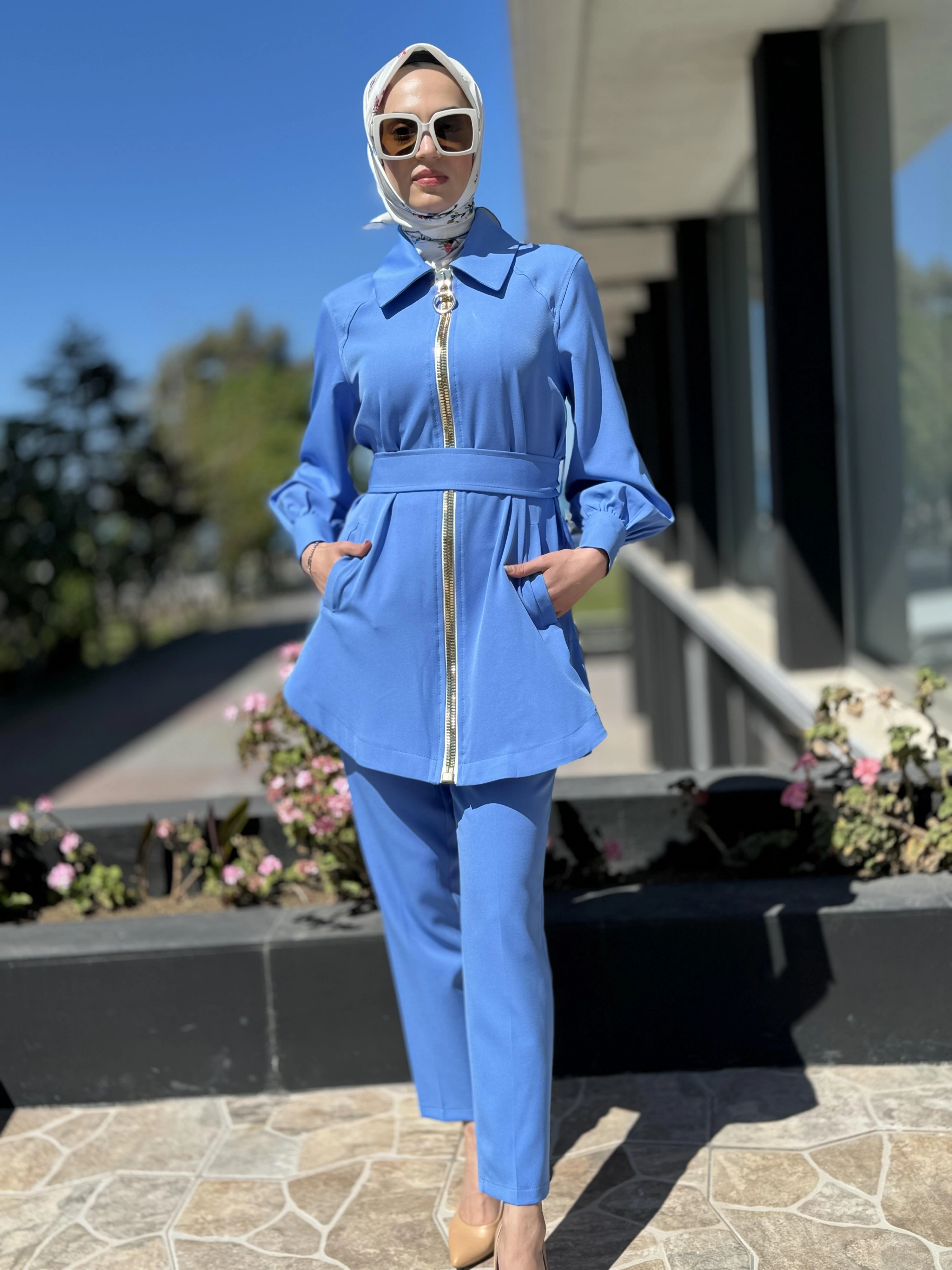 Qupra Fermuarlı Ceket  Pantolon Takım QAY62097